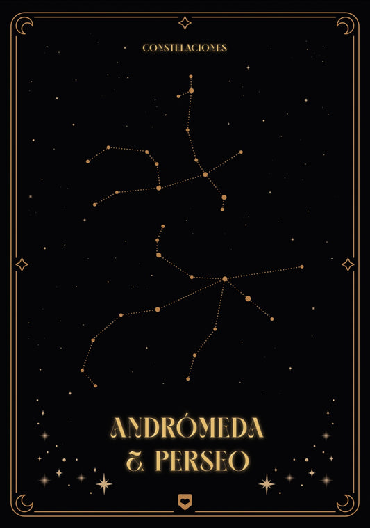 Postal foil Constelaciones "Andrómeda y Perseo"